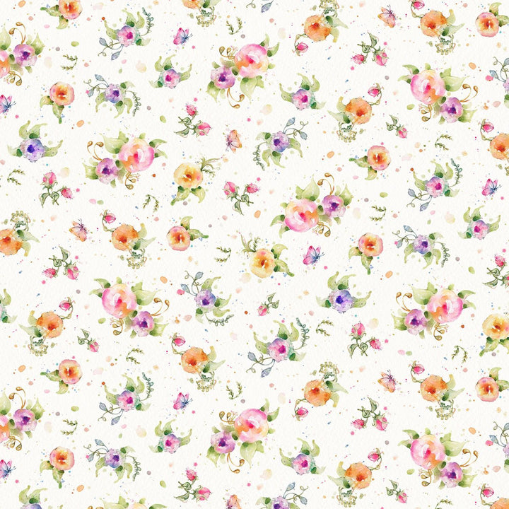 P&B Textiles - Little Darling Safari - White Flowers