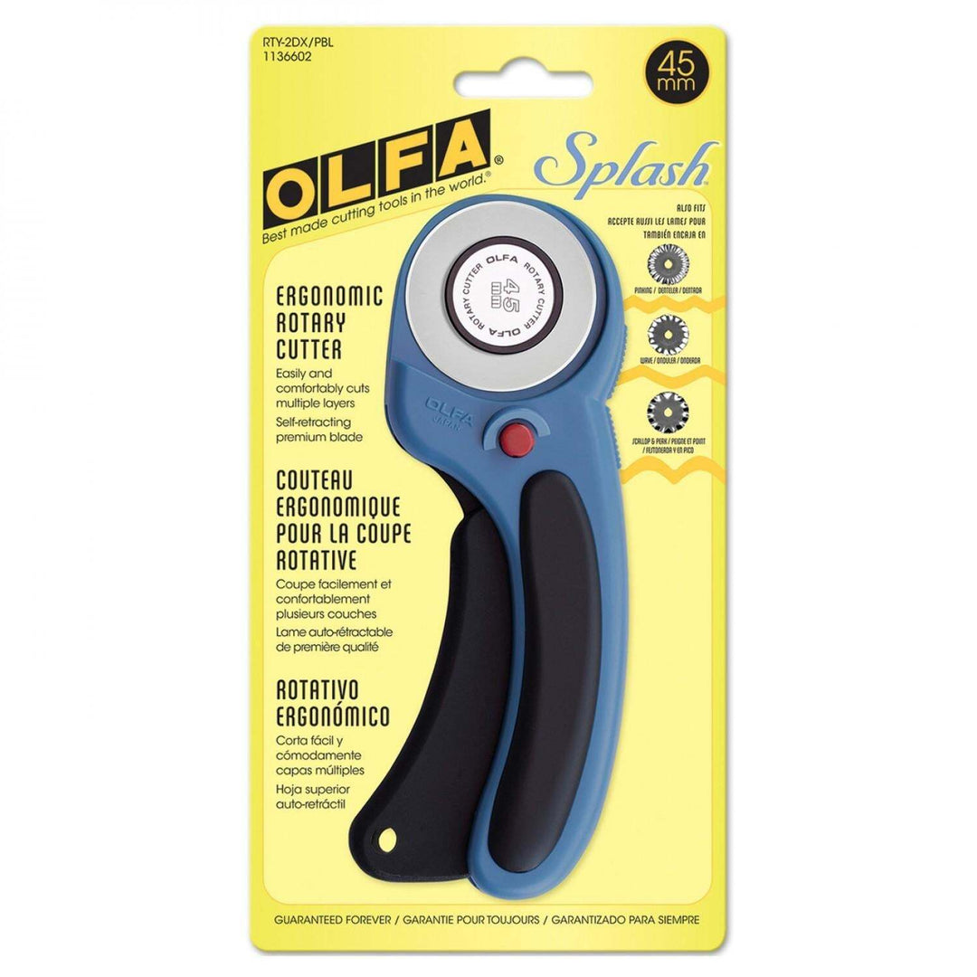 Olfa - 45mm Ergonomic Rotary Cutter Pacific Blue