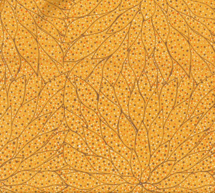 M&S Textiles - Aboriginal - Gracie Morton - Gold Seeds & Leaves