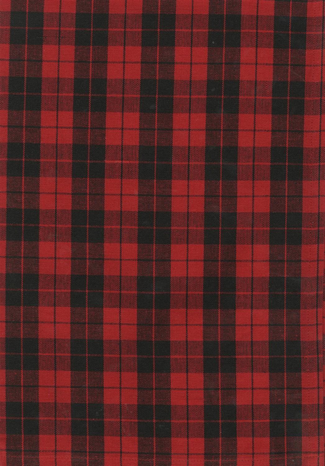 Tea Towel - Plaid Red and Black