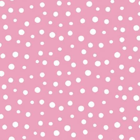 Clothworks - Susybee - Lal the Lamb - Irregular Dot Pink