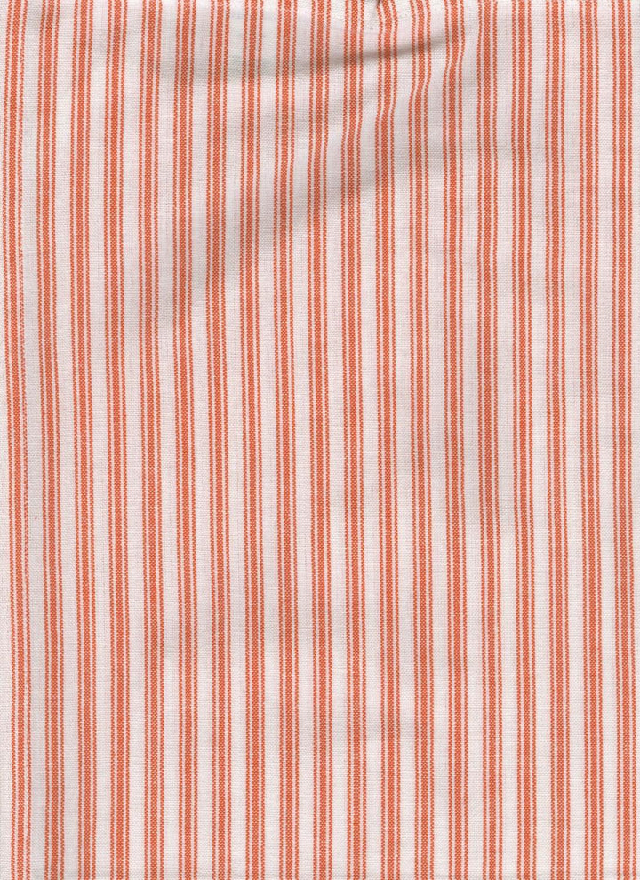 Tea Towel - Ticking - Orange and White