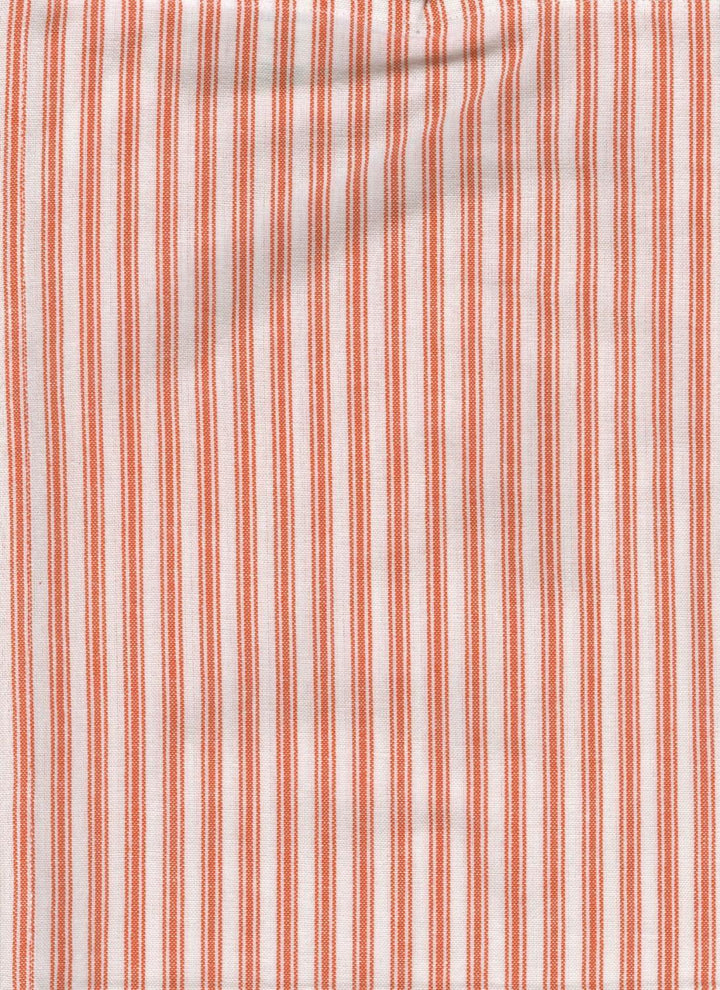 Tea Towel - Ticking - Orange and White