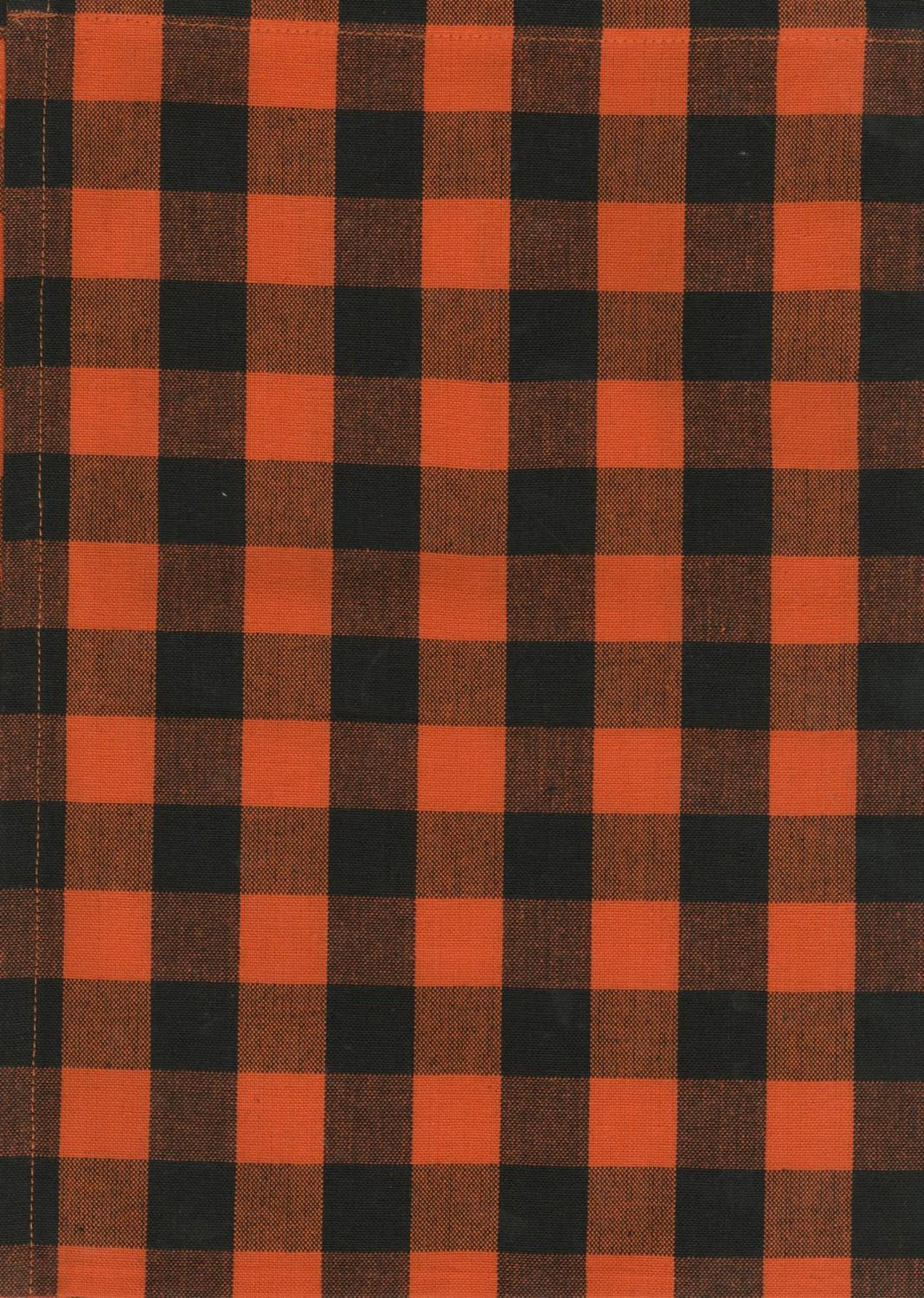 Tea Towel - Buffalo Check - Black & Orange