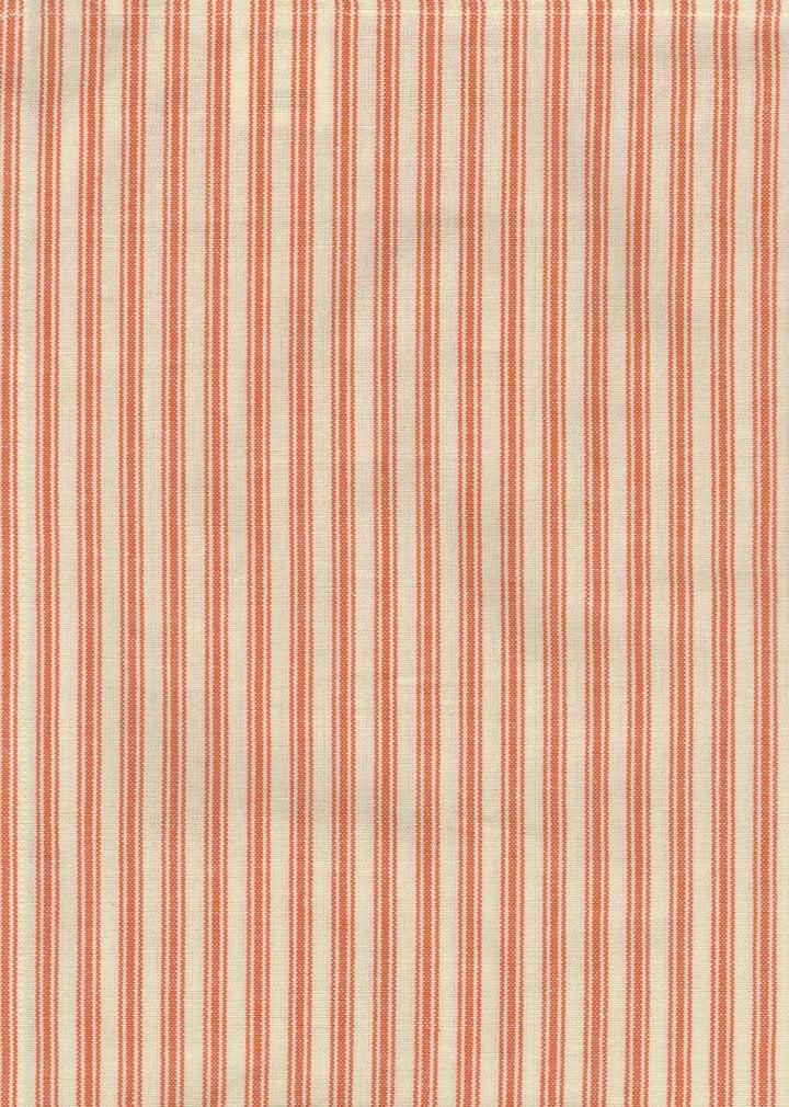 Tea Towel - Ticking - Orange and Cream