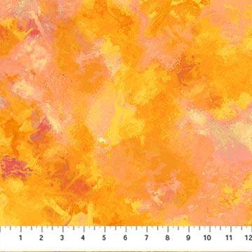Northcott - Flamenco - Orange Watercolor