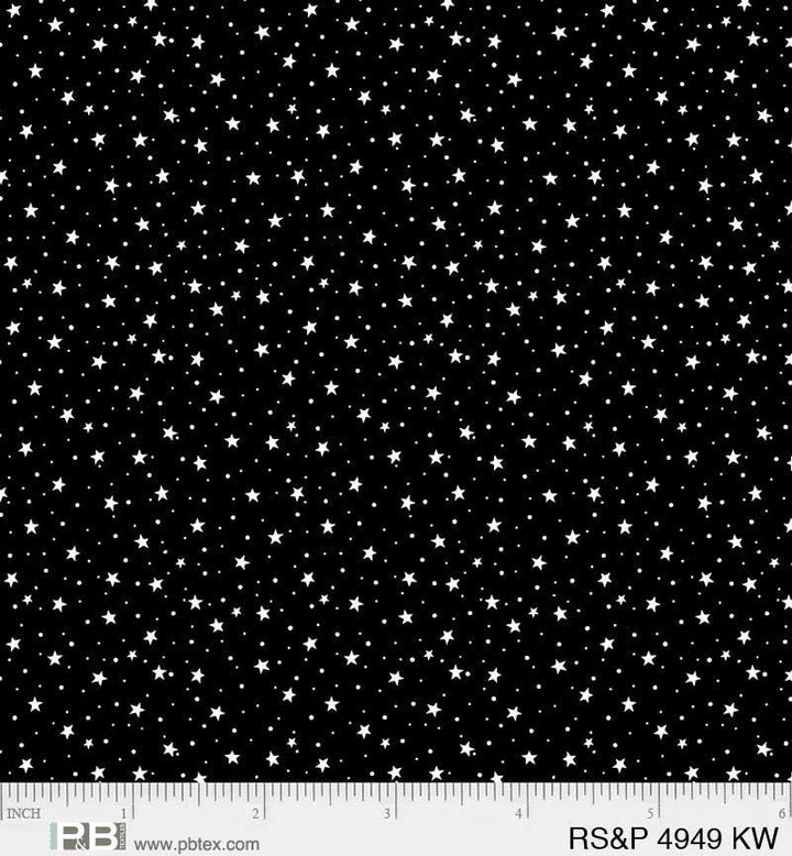 P&B Textiles - Starry Sky Black/White Fabric