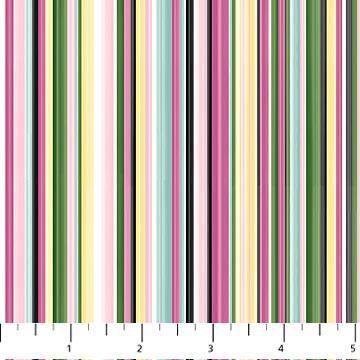 Northcott - Michel Design Works - Water Lilies - Barcode Stripe