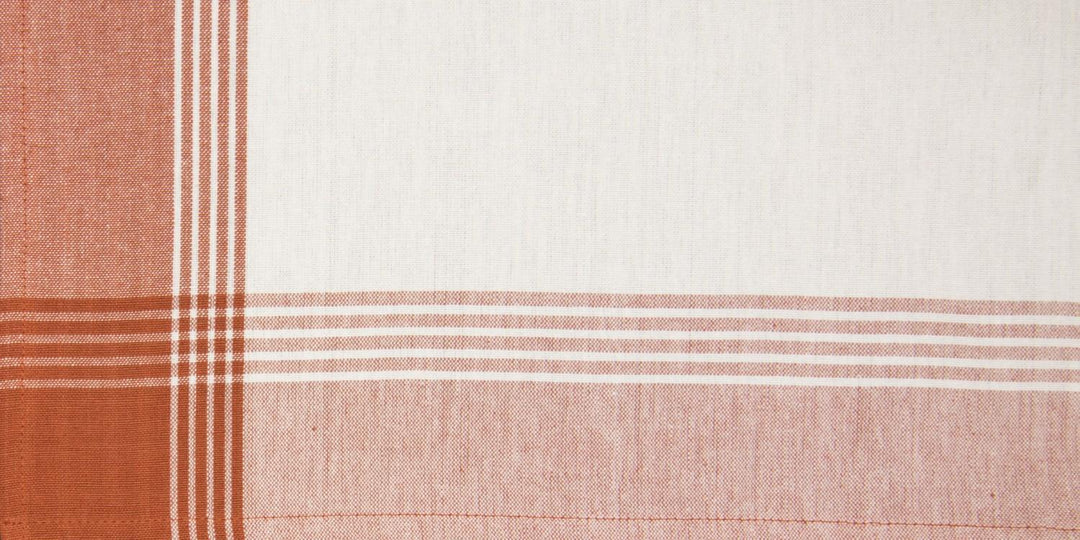 Tea Towel - Terra Cotta Stripe on Teadye