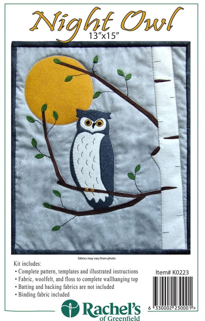 Rachel of Greenfield - Night Owl KIT – Merrily We Quilt Along