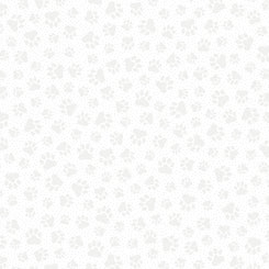 Quilting Treasures - Quilting Illusions - Paw Prints White