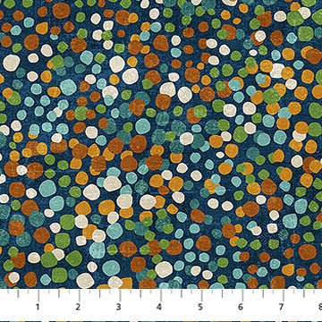 Northcott - Dino Roar - Dino Dots Navy Multi