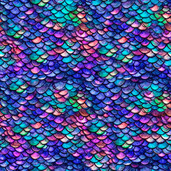 Quilting Treasures - Dragon's Song - Dragon Scales Royal