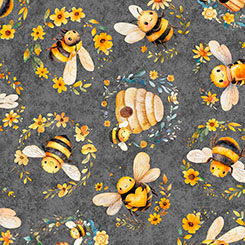 Quilting Treasures - BUZZ, BUZZ, BUZZ - BEES & BEEHIVES