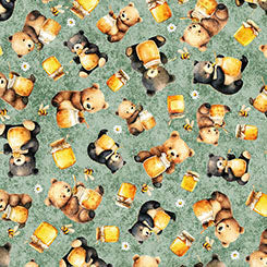 Quilting Treasures - BUZZ, BUZZ, BUZZ - BEARS & HONEY