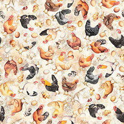 Quilting Treasures - Lil Farmers - Chicken Toss