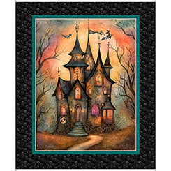 Panel - Quilting Treasures - WitchyPoo - Haunted House