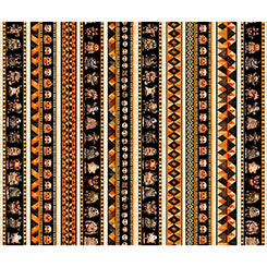Quilting Treasures - A Haunting We Will Go -  Halloween Monsters Border Stripe