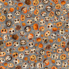 Quilting Treasures - A Haunting We Will Go - Skull and Pumpkin Toss