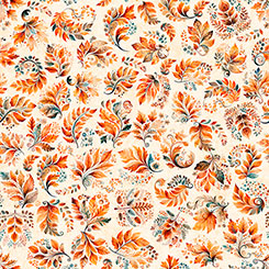 Quilting Treasures - Harvest Hollow - Tossed Leaves