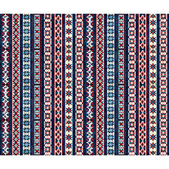 Quilting Treasures - All American Snowman - Multi Stripe