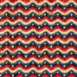 Quilting Treasures - All American Snowman - Stripe Multi