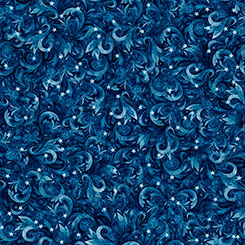 Quilting Treasures - All American Snowman - Swirls Navy