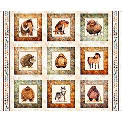 Panel - Quilting Treasures - Terrors of the Pleistocene