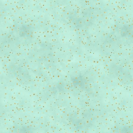 Wilmington Prints - Peony Blossoms - Glitter Dots Teal