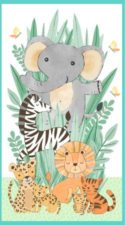 Panel - Wilmington Prints - Safari Snuggles 24"