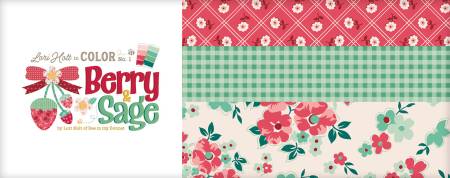 Charm Pack - Lori Holt - Berry and Sage 5in Squares, 42pcs