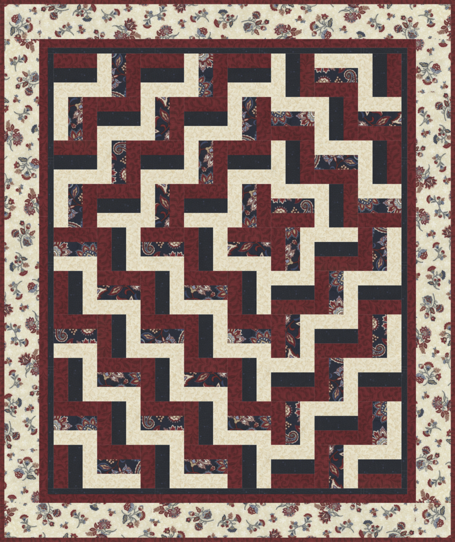 Pattern - Quilt Chef - Triple Rail with a Twist