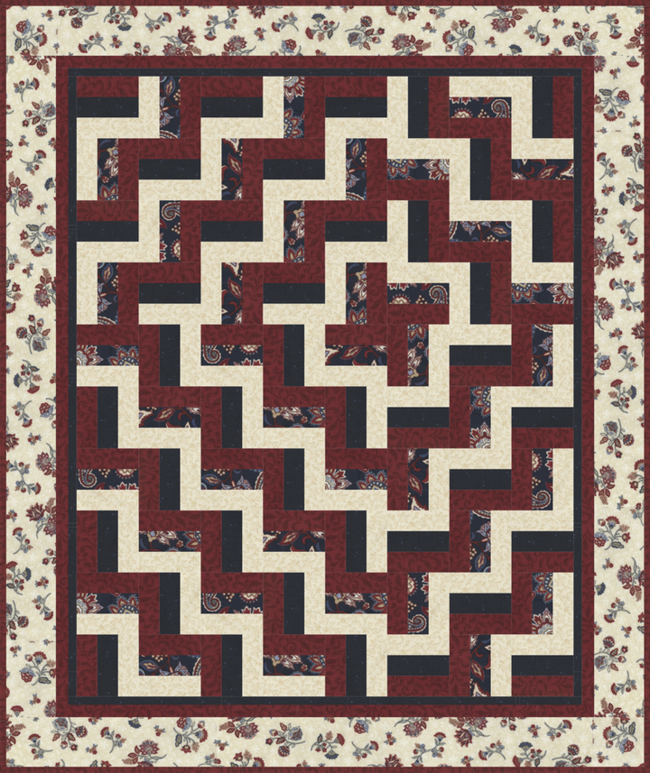 Pattern - Quilt Chef - Triple Rail with a Twist