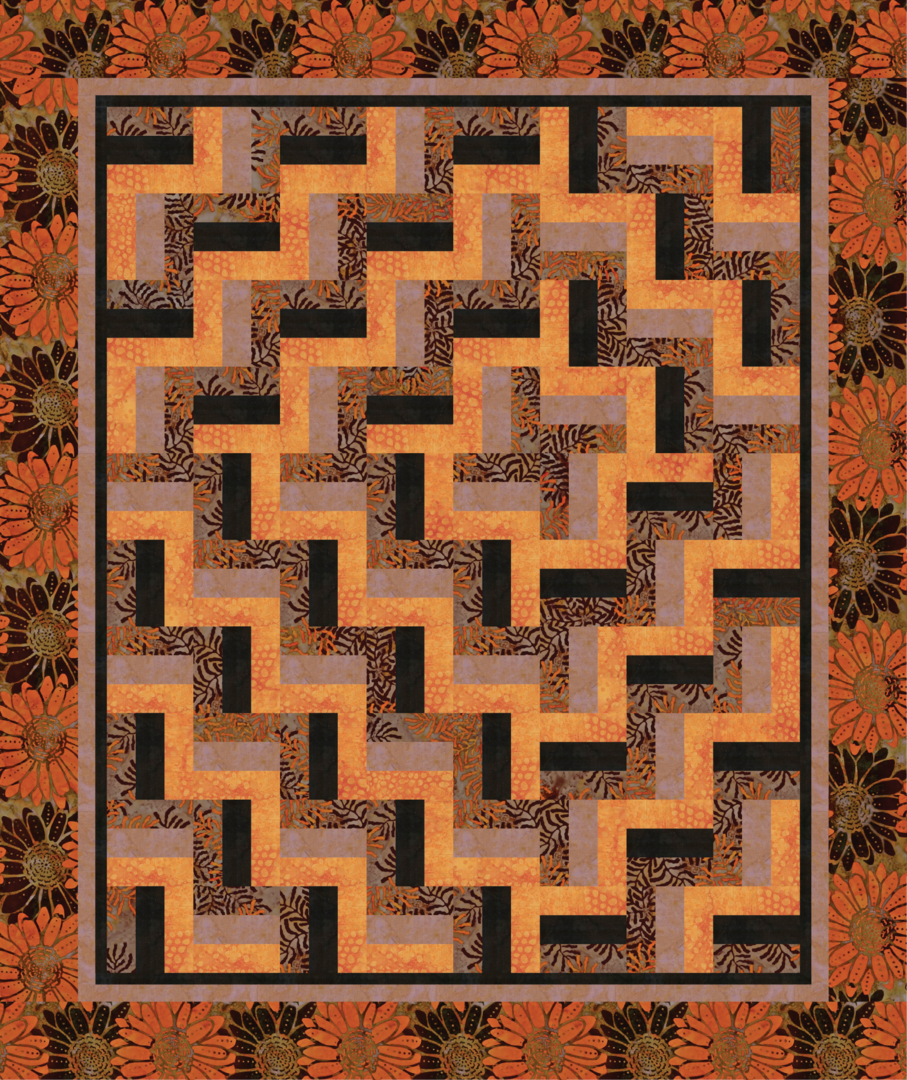 Pattern - Quilt Chef - Triple Rail with a Twist