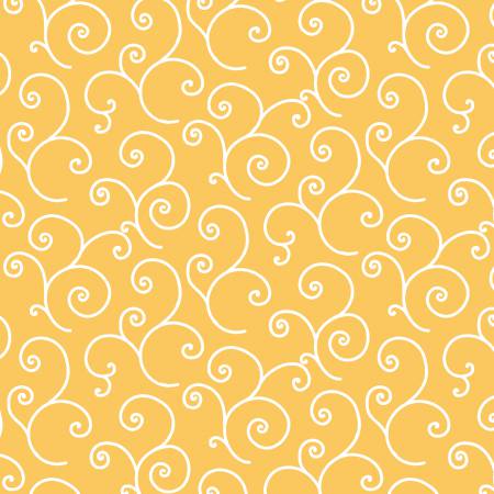 Maywood Studio - Kimberbell Basics - Yellow Scroll  #8243M-S