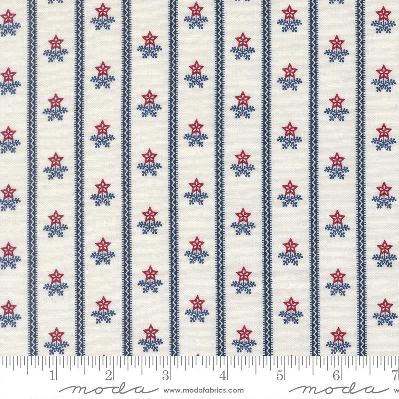 Moda - Primitive Gatherings - American Gatherings III - Cloud Stripe Bouquet Stripes Stars Americana 49322 11