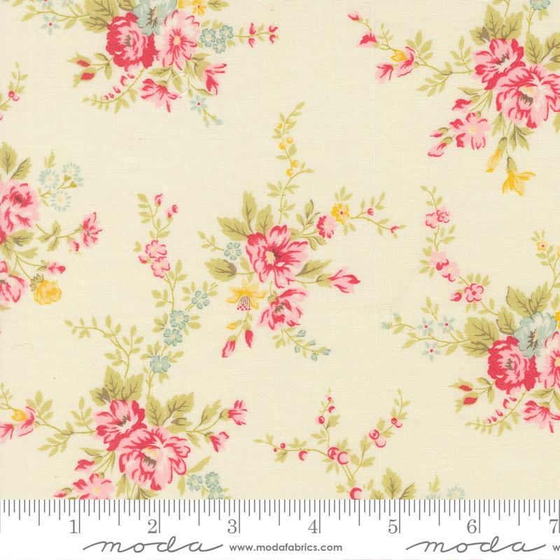 Moda - Bunny Hill Designs - Lyda Rose - Porcelain Main Floral Florals 3070 11