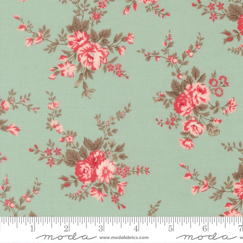 Moda - Bunny Hill Designs - Lyda Rose - Sky Main Floral Florals 3070 21