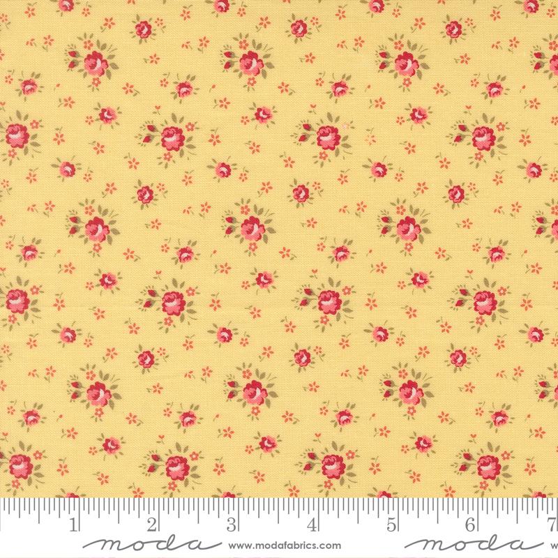 Moda - Bunny Hill Designs - Lyda Rose - Sunwashed Petite Rose Small Floral 3071 14