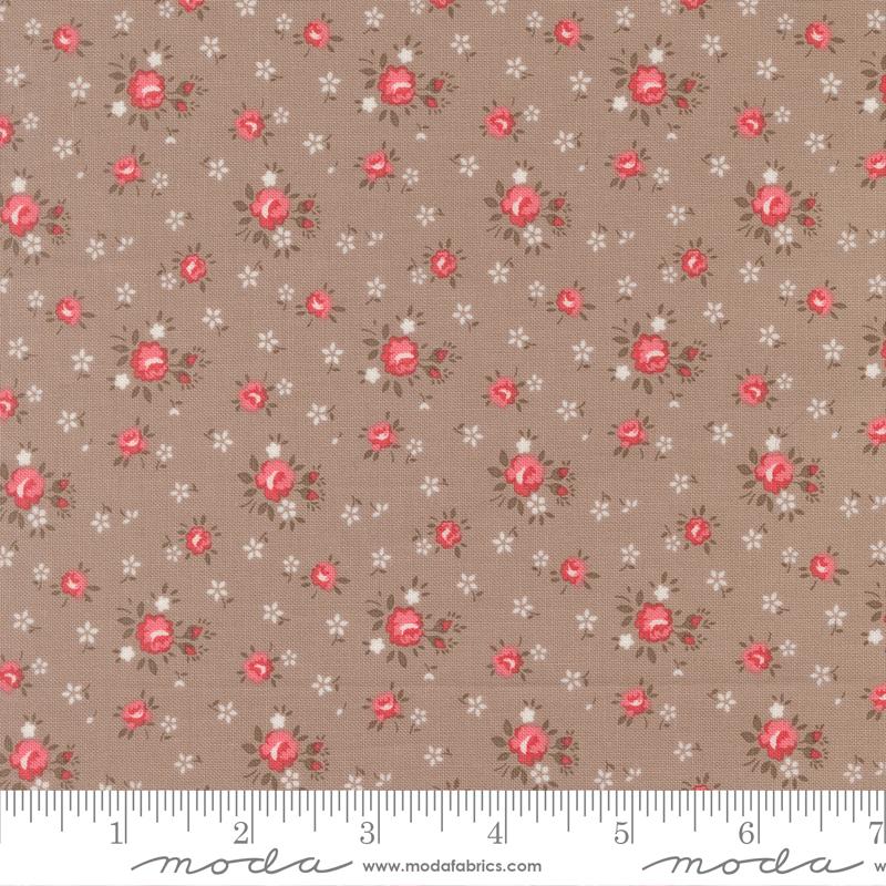 Moda - Bunny Hill Designs - Lyda Rose - Stone Petite Rose Small Floral 3071 22