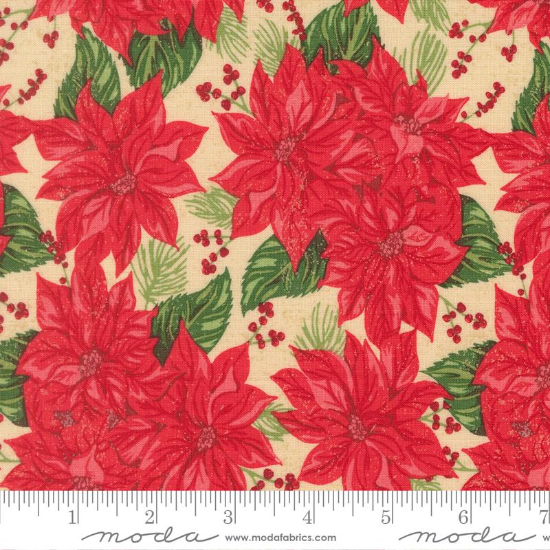Moda- Stacy Iest Hsu - Holiday Cheer - Natural Poinsettia
