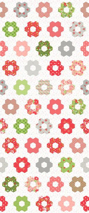 Moda - Sherri & Chelsi - Poinsettia and Pear - Cloud 37719 11