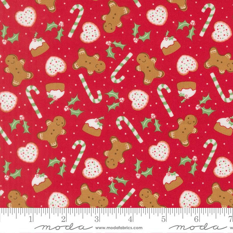 Moda - Sweetfire Road - Merrily On High - Christmas Red Gingerbread 43212 13