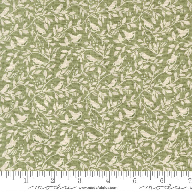 Moda - Lella Boutique - True Love - Green Birds & Fern 5264 15