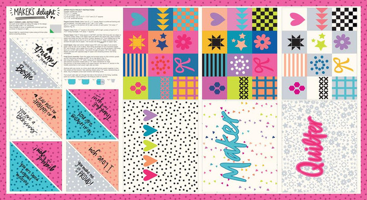 Panel - Moda - Chrissy Lux - Makers Delight White 24"