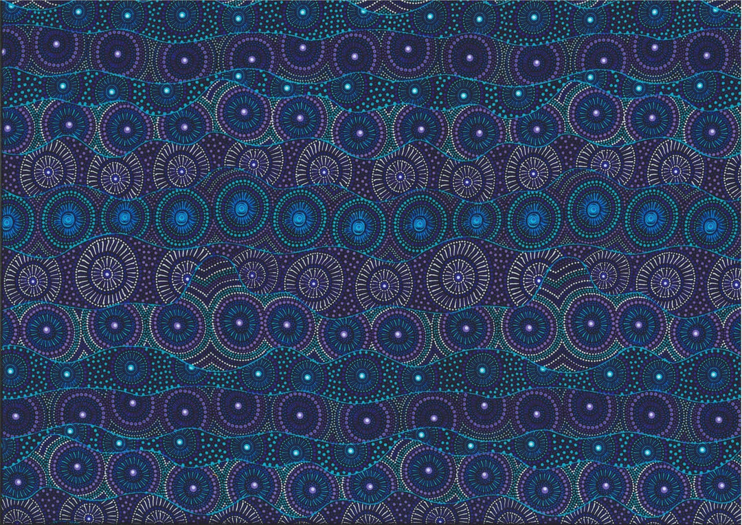 M&S Textiles - Aboriginal - Alpara Seed Blue
