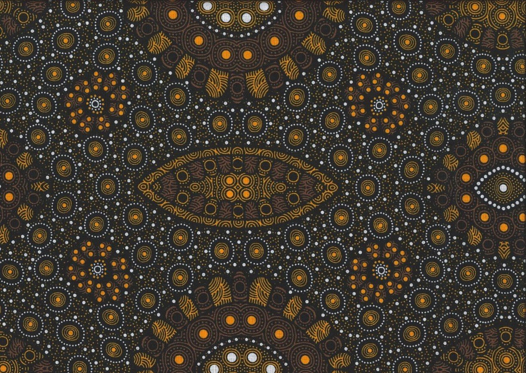 M&S Textiles - Aboriginal - Alura Seed Dreaming 2 Gold