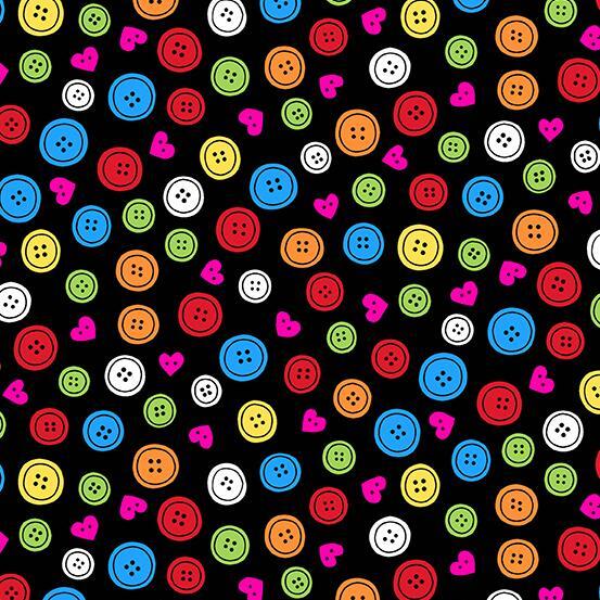 Andover - Kim Schaefer - Sew Happy - Black Button Collection