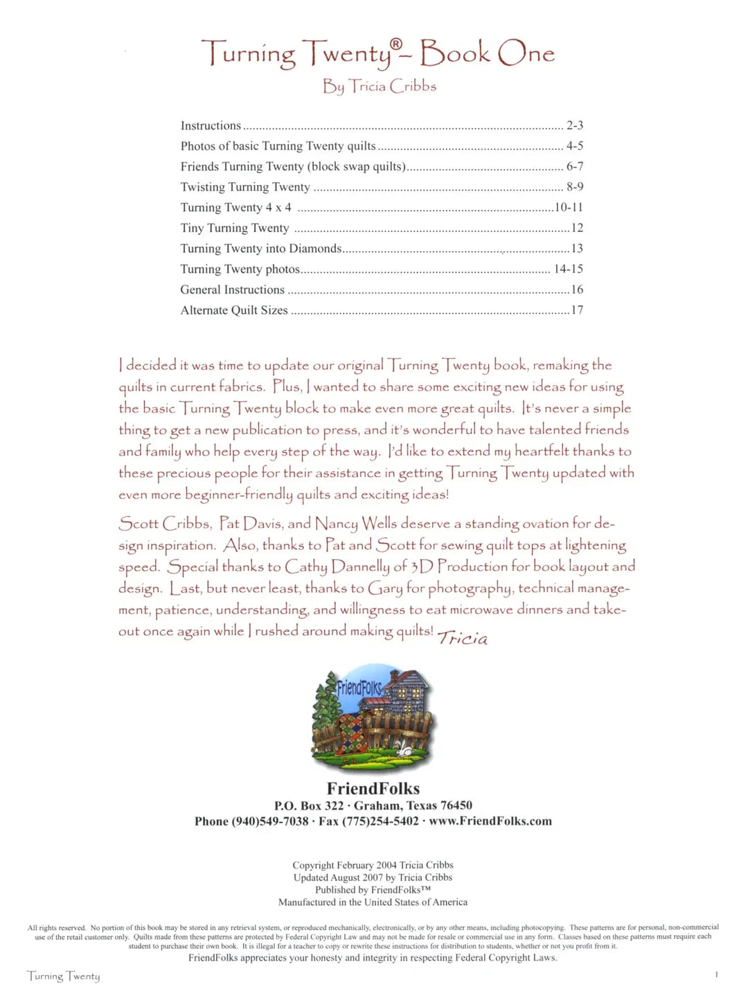 Book - Tricia Cribs - Turning Twenty Just got Better