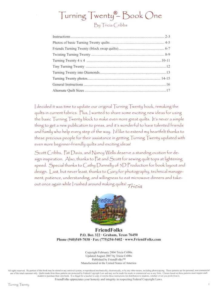 Book - Tricia Cribs - Turning Twenty Just got Better